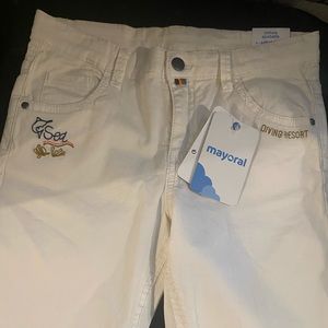 Mayoral boys ivory/white shorts